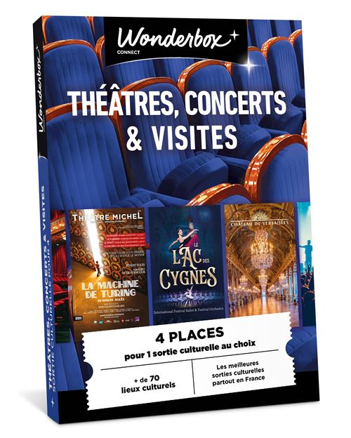 Coffret cadeau Wonderbox Théâtres concerts et visites pour 4 personnes