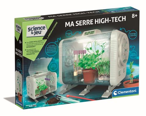 CLEMENTONI Ma serre high tech 3 manière de faire pousser Capteurs pour contrôler la luminosité la température et 'humidité