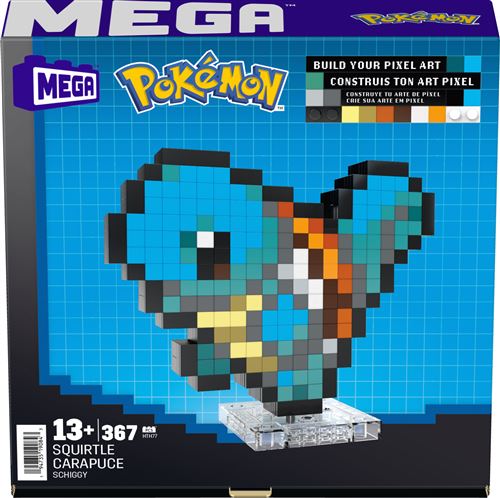 Mega Multicolore Jeu De Construction Carapuce Pixel Art
