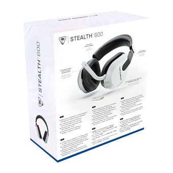 Casque gaming sans fil Turtle Beach Stealth 600 Gen 3 pour PS PC Nintendo Switch Steam Deck et mobile Blanc