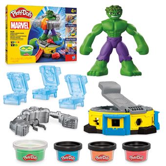 Play-Doh Hulk Écrase tout, coffret pâte à modeler avec figurine Hulk, à partir de 4 ans, Marvel Play-Doh Hulk Écrase tout, coffret pâte à modeler avec figurine Hulk, à partir de 4 ans, Marvel