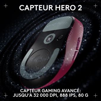 Souris gaming sans fil Logitech G PRO X SUPERLIGHT 2 DEX Lightspeed Rose