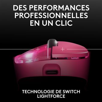 Souris gaming sans fil Logitech G PRO X SUPERLIGHT 2 DEX Lightspeed Rose