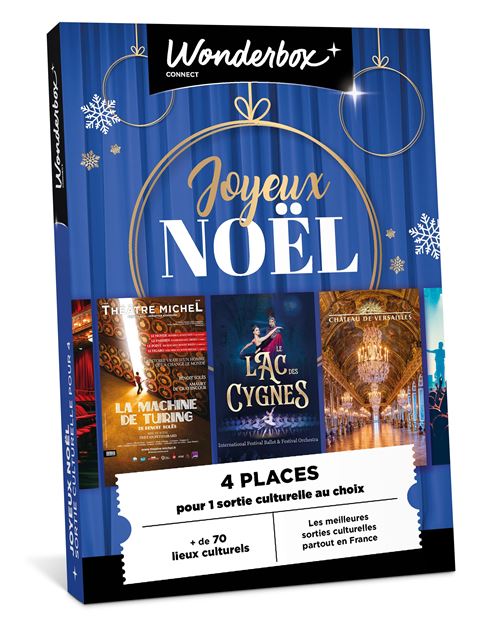 Coffret cadeau Wonderbox Joyeux Noël culturel pour 4 personnes