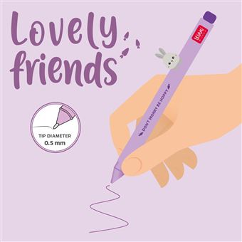 Stylo roller gel Legami Bijou Lapin Violet