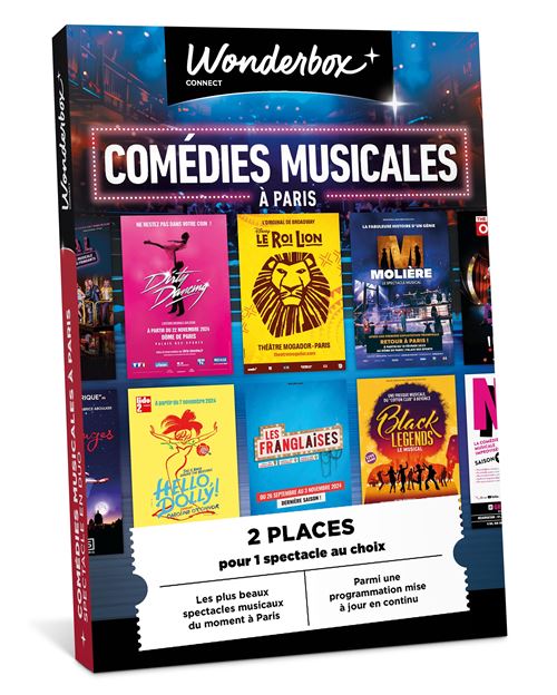 Coffret cadeau Wbx Connect Comédies musicales à Paris pour 2 personnes