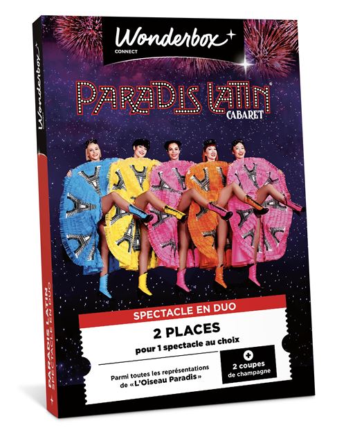 Coffret cadeau Wbx Connect Paradis Latin Revue et Champagne pour 2 personnes