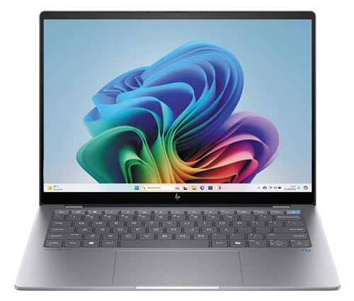 PC Portable HP OmniBook X 14-fe0000nf 14 Ecran tactile Copilot+ PC Qualcomm® Snapdragon® X Elite 16 Go RAM 512 Go SSD Aluminium et argent météore