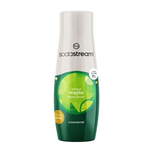 Concentré Saveur Sodastream Mojito sans alcool 440 ml Blanc et Vert