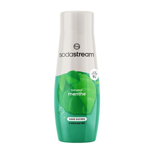 Concentré Saveur Sodastream Menthe sans sucres 440 ml Blanc et Vert