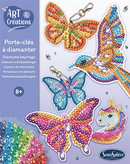 ART & CREATIONS PORTE-CLES A DIAMANTER
