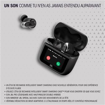 JBL Tour Pro 3 Champagne, ecouteurs sans fil a reduction de bruit et etui intelligent