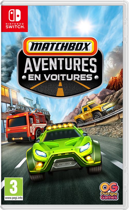 Pochette avant du jeu Matchbox Aventures en voitures Nintendo Switch