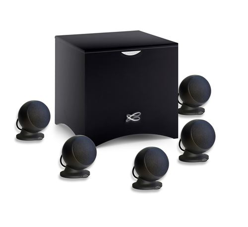 Pack de 5 enceintes surround Cabasse Satellite Alcyone 3 + 1 caisson de basses