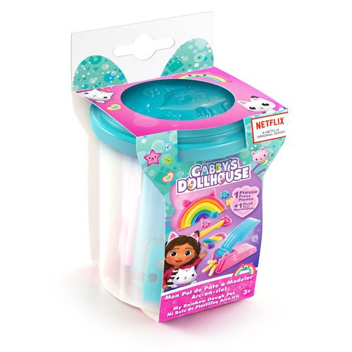 Jeu créatif Canal Toys Gabby et la maison magique Mon Pot de Pâte à Modeler Arc-en-ciel