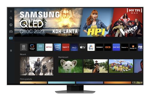 TV Samsung QLED TQ75Q80C 190 cm 4K UHD Smart TV Argent carbone État correct - Samsung reconditionné disponible sur Fnac