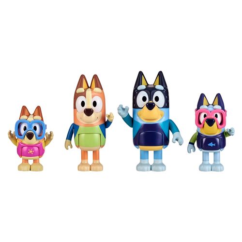 Coffret 4 figurines Bluey et sa famille - La Grande Récré