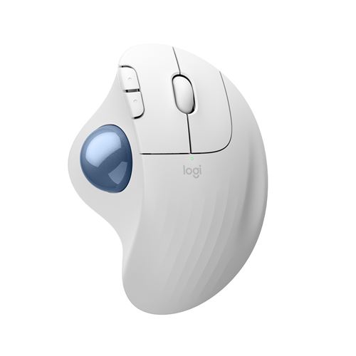 Souris sans fil ergonomique Logitech Trackball ERGO M575S Bluetooth Blanc cassé