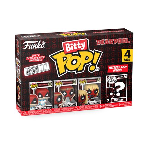 Funko Deadpool 4 Bitty POP! Figurines Sleepover - vue 3