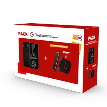 Pack Fnac Smartphone Google Pixel 8a 6,1" 5G Double SIM 128 Go Obsidian Noir + Brassard de sport magnétique - 1