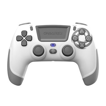 Manette sans fil Oniverse Revolt pour PS4 PC et Mobile Bluetooth Blanc Lune