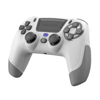 Manette sans fil Oniverse Revolt pour PS4 PC et Mobile Bluetooth Blanc Lune