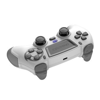 Manette sans fil Oniverse Revolt pour PS4 PC et Mobile Bluetooth Blanc Lune