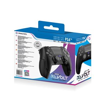 Manette sans fil Oniverse Revolt pour PS4 PC et Mobile Bluetooth Guêpe Noir