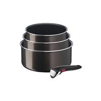 Lot de 3 casseroles et poignée amovible Tefal Ingenio Easy Plus 3 CA 16/18/20 cm Noir