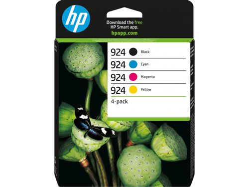 Pack de 4 cartouches d encre HP 924 Noir Jaune Cyan Magenta