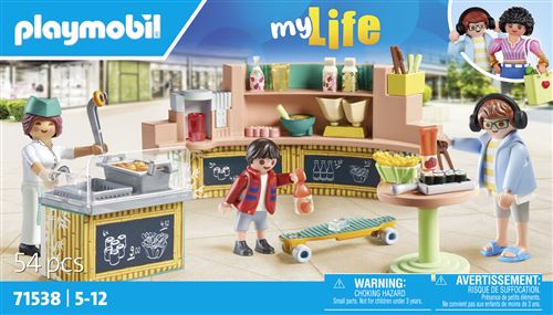 Playmobil My Life 71538 Stand De Restauration Rapide