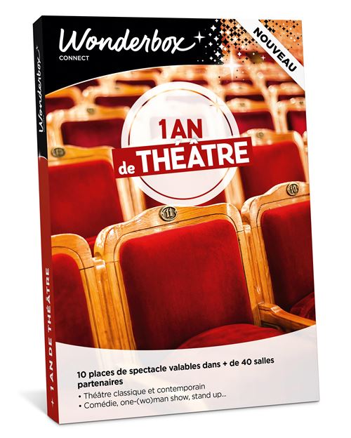 Coffret cadeau Wbx Connect 1 an de théâtre pour 1 personne