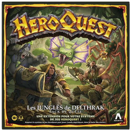 Boite de Jeu de rôles Avalon Hill HeroQuest Pack de quête Les jungles de Delthrak