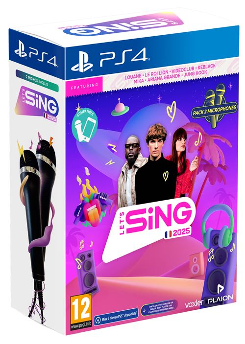 Let's Sing 2025 + 2 micros PS4 État correct - Koch Media reconditionné disponible sur Fnac