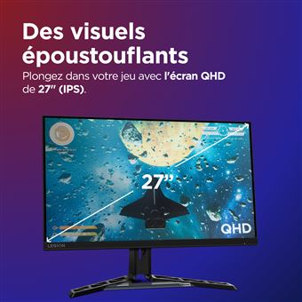 Ecran PC Gaming Lenovo Legion R27qe 27" 180 Hz QHD