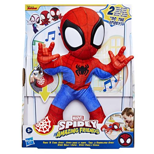 Spidey danse et rampe peluche interactive avec musique et sons jouets de super héros à partir de Spidey et ses Amis Extraor