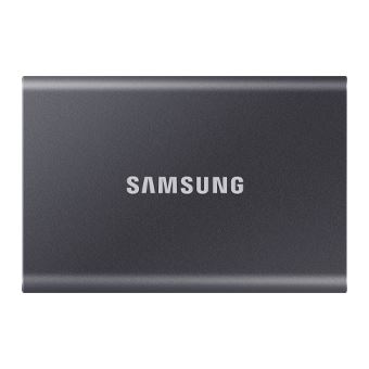 Samsung T7 MU-PC4T0T - SSD - chiffré - 4 To - externe (portable) - USB 3.2 Gen 2 (USB-C connecteur) - AES 256 bits - gris