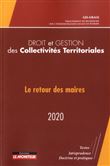 Droit et gestion des Collectivités Territoriales - 2020