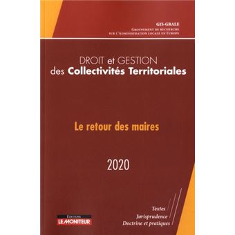 Droit et gestion des Collectivités Territoriales - 2020