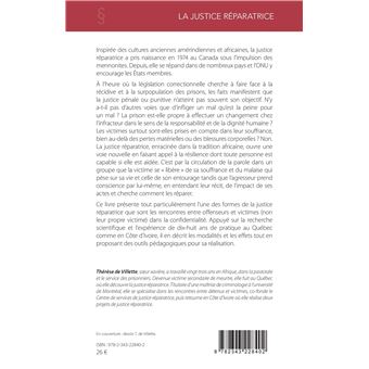 La justice réparatrice. Une justice nouvelle enracinée dans la tradition africaine