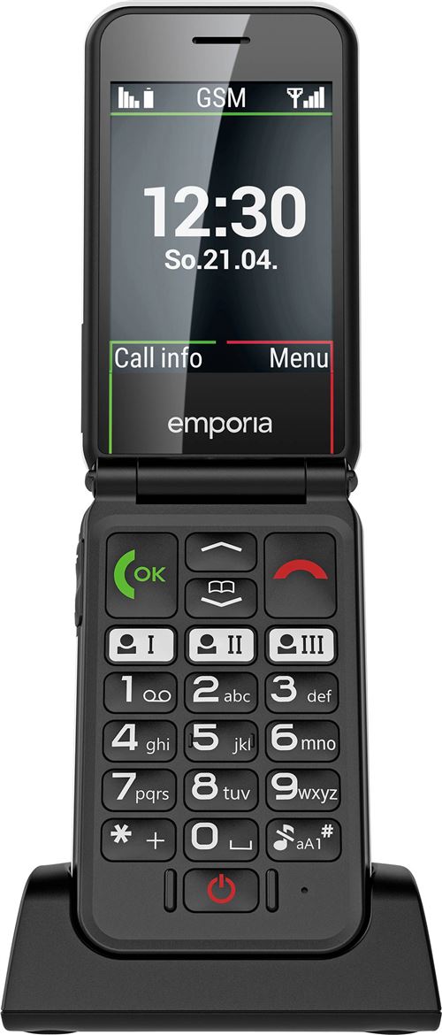 emporiaSIMPLICITYglam - Téléphone de service - RAM 32 Mo / Internal Memory 64 Mo - 320 x 240 pixels - blanc