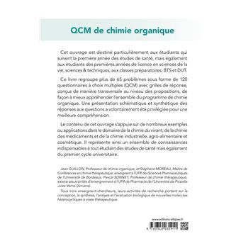 UE1 - QCM de chimie organique