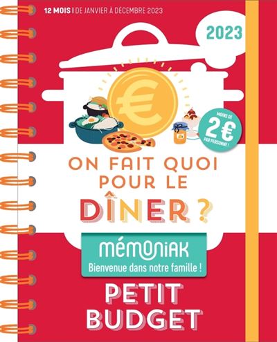 On Fait Quoi Pour le Dîner ? Agenda Mémoniak 2024, 16 Mois de Recettes Pour  Tous les Soirs