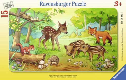 Puzzle 15p Cadre Animaux de la forêt Ravensburger