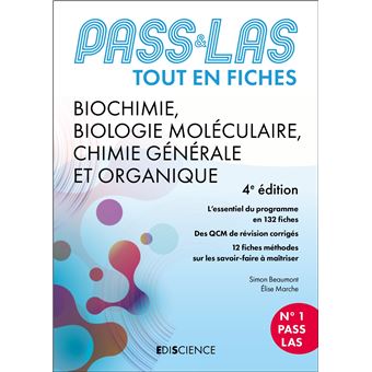 PASS Tout en fiches - Biochimie, Biologie moléculaire, Chimie organique
