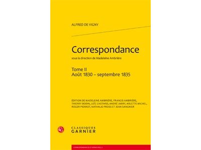 Correspondance. tome ii - août 1830 - septembre 1835