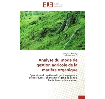 Analyse du mode de gestion agricole de la matière organique