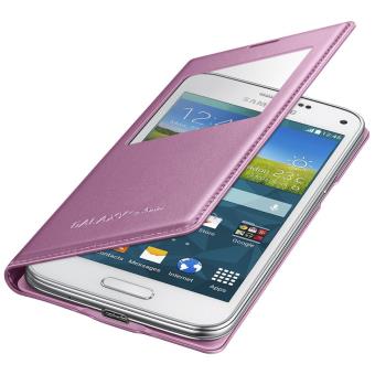 Samsung S View EF-CG800B - Étui à rabat pour téléphone portable - rose métallique - pour Galaxy S5 Mini, S5 Mini Duos