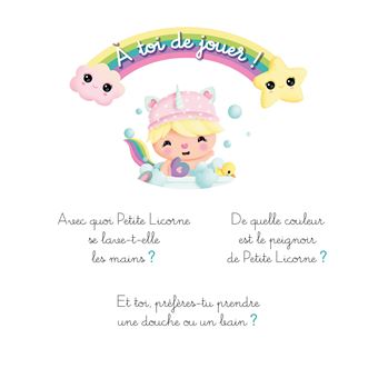 Petite licorne va se laver