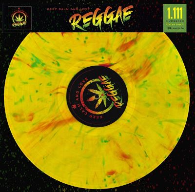 Keep Calm And Love Vinyle jaune marbré 180 gr